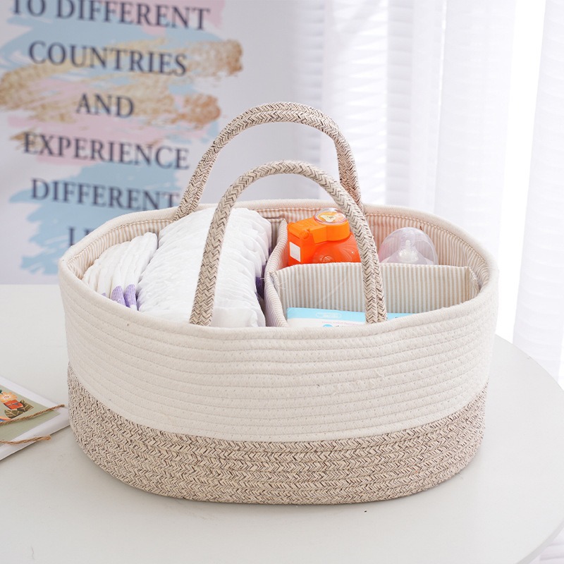 Foldable Diaper Caddy Organize - Storage Basket Fabric recension och pris